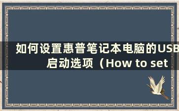 如何设置惠普笔记本电脑的USB启动选项（How to set USB boot options for HPlaptops）